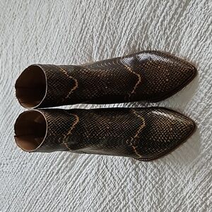 Lucky Brand snakeskin booties